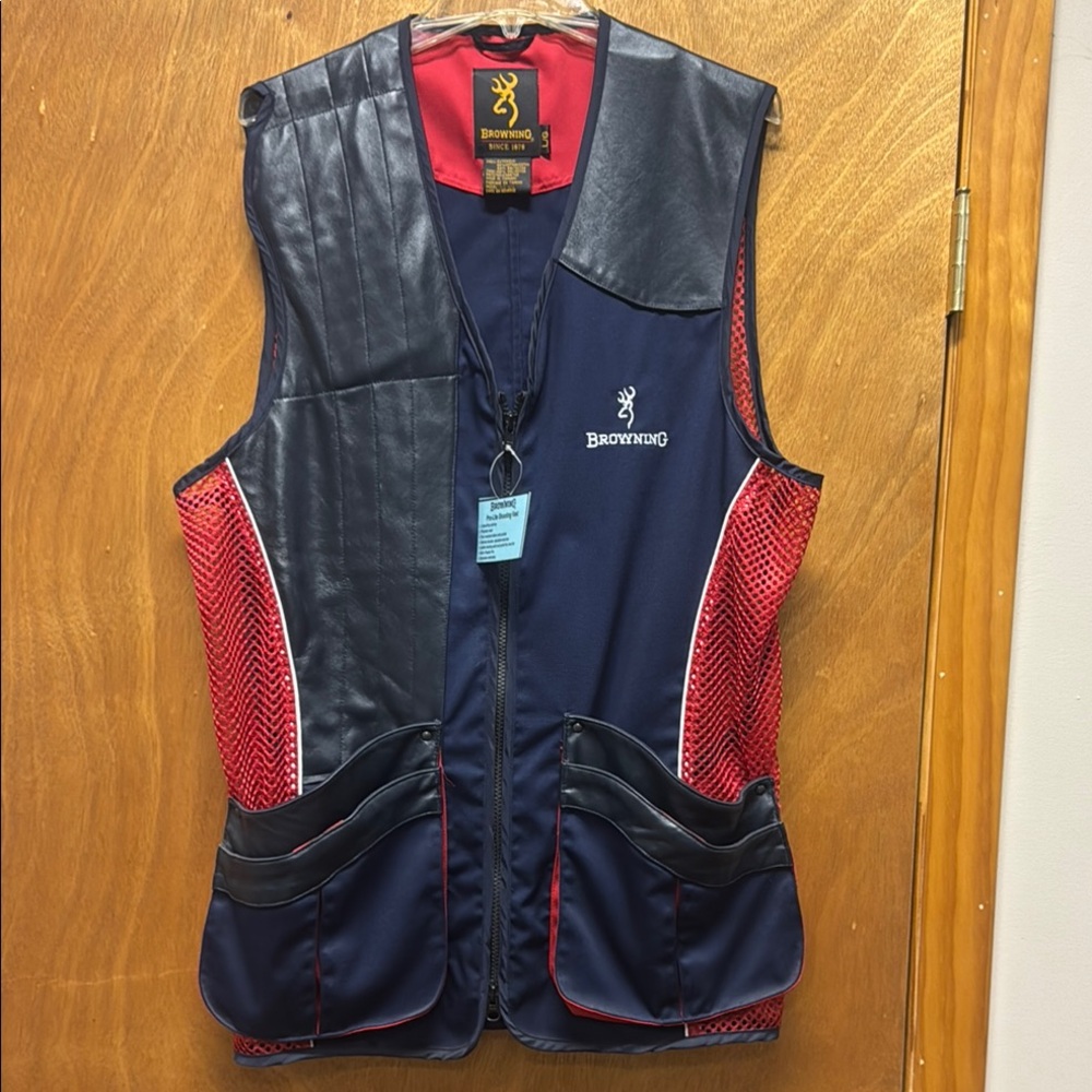 Browning Men's Vest in Red, White, Blue and Black with Reactar Pad